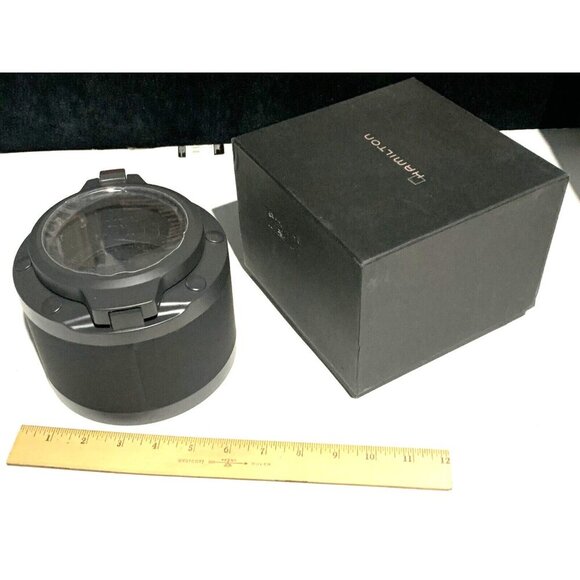 Hamilton Frogman Men's Watch Presentation Black Cardboard Box Display Empty - Picture 8 of 9